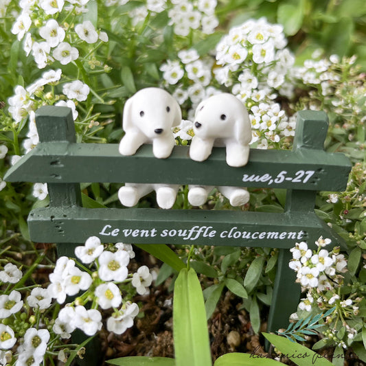 ガーデン雑貨 可愛いピック 「仲良しワンコ兄弟」 ガーデニングを楽しむ雑貨