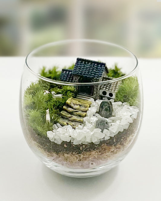 苔の世界〈手作りキット〉丘の上の家 〜自分で作るテラリウム制作キット(動画を見ながら楽しく作れます)