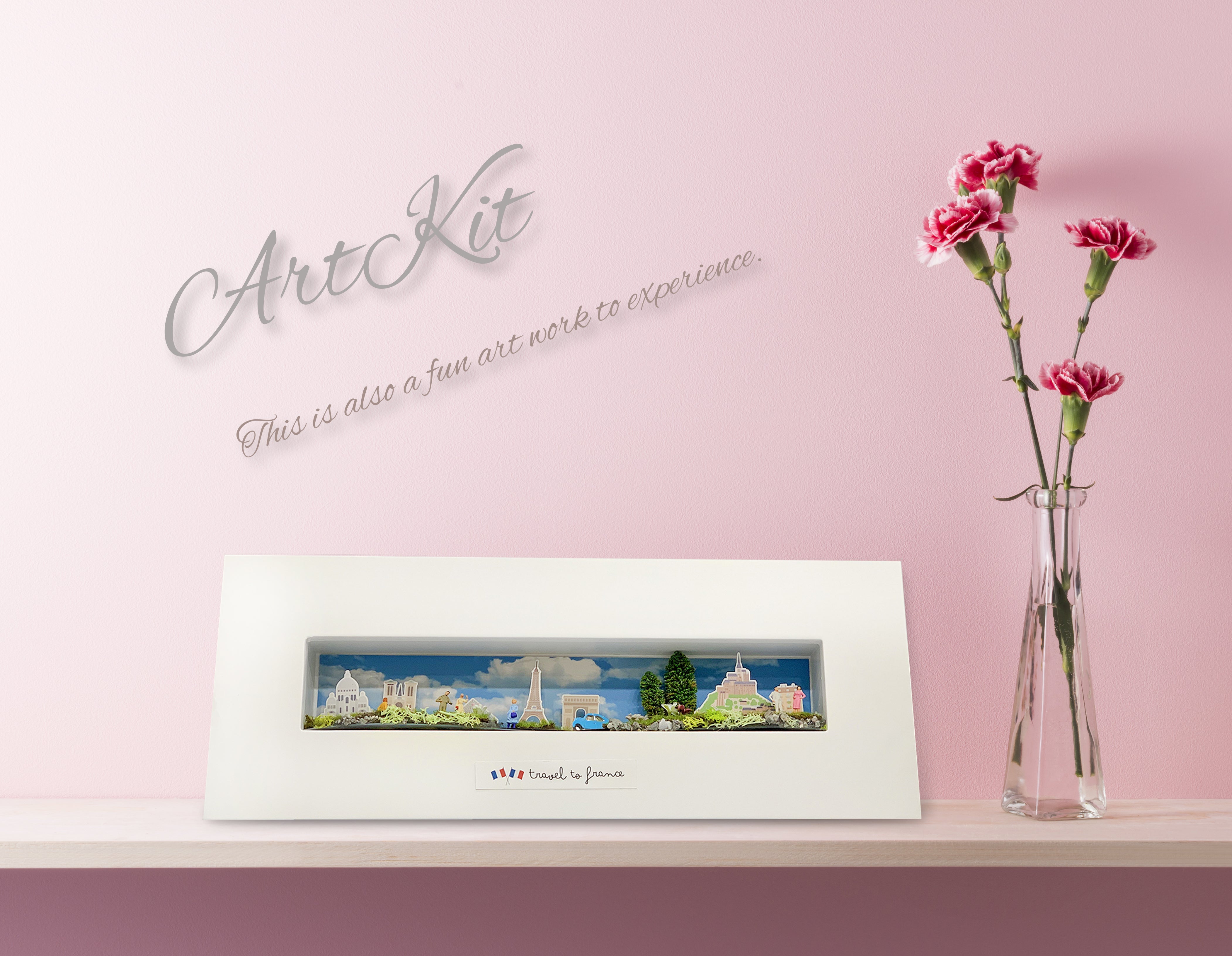 おしゃれなインテリアの手作りキット、アートキットのはなにこ、hananico