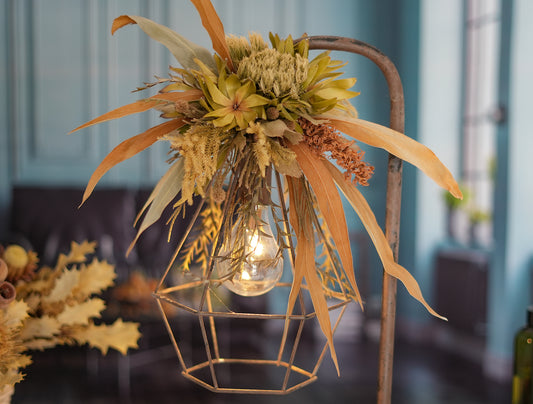 (予約販売)【インテリア】アンティーク・フラワーランプ・スタンドC★ワイルドフラワーの冠