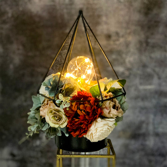 (予約販売)【インテリア】アンティーク・フラワーランプ(テーブルランプor吊り下げ)★大人可愛い