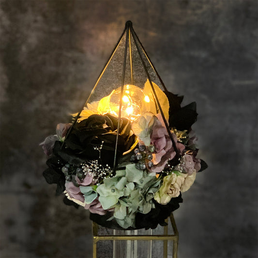 (予約販売)【インテリア】アンティーク・フラワーランプ(テーブルランプor吊り下げ)★〈アーティフシャル/スイート&ビター〉