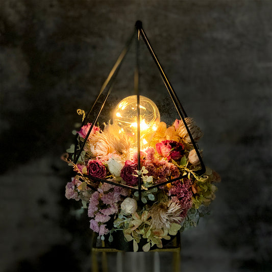 (予約販売)【インテリア】アンティーク・フラワーランプ(テーブルランプor吊り下げ)★可愛さドリーミング